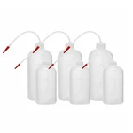 Bello Pack of 6 Pcs Polypropylene Wash Bottle with Screw Cap For Dispensing Liquid