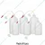 Bello Pack of 6 Pcs Polypropylene Wash Bottle with Screw Cap For Dispensing Liquid