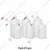 SBT Pack of 6 Pcs Polypropylene Wash Bottle with Screw Cap For Dispensing Liquid