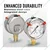 Pranjal 2 inch Pressure Gauge Glycerin Liquid Filled Stainless Steel Case For Pneumatic, Pump