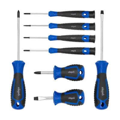 SCHEPPACH 8 Piece Precision Screwdriver Set, Magnetic Tips, Ergonomic Grip for Home & Pro Repairs (Sch-7008P)