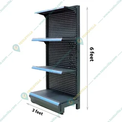 Premium Quality 6 x 3 Feet 4 Shelves  Display Rack -Set Of 1 
