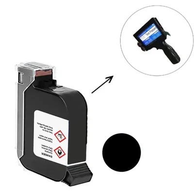 Premium High Bonding Black Solvent based 12.7 mm Ink Cartridge, 42 ml