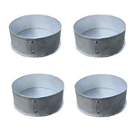 Premium Quality (Pack of 4) Aluminum 10 inch Round Shape Industrial Grade Cake Moulds for Professional Bakery Use