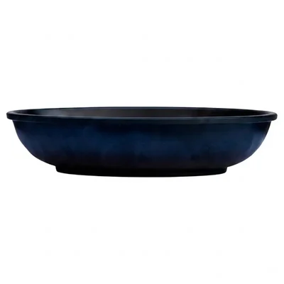 Premium Quality 7.5 Inch Matte Black Melamine Small Oval Dish Bowls for Serving Sauce, Chutney & Desserts, Pack of 2