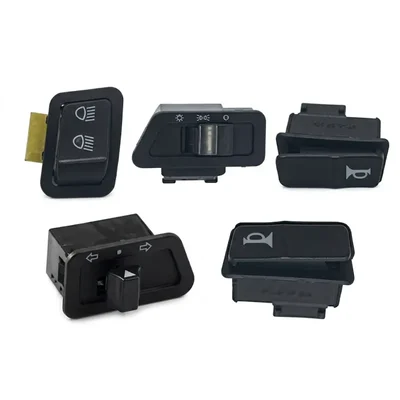 Premium Quality 12V Motorcycle Modular Switch Combo Pack (Headlight, Horn, Indicator, Dipper) for 2-Wheelers, 5 Pcs