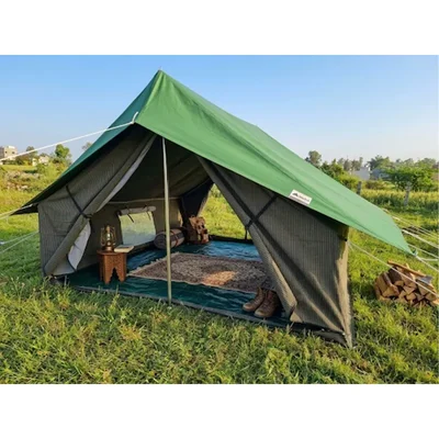 Premium Quality 10 x 10 feet Waterproof & UV Protected Canvas Camping Tent
