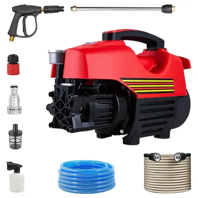 Heavy Duty 1800 Watt, 120 Bar High Pressure Washer with 390 L/h Flow Rate and All Required Accessories