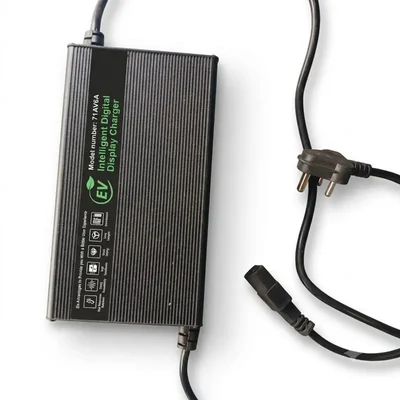 Premium Quality 71.4V 6A LFP Charger | Max 71.4V Output 3-Pin Smart Fast Charger for 60V LiFePO4 E-Scooter & EV Batteries