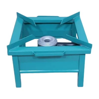 Mild Steel 10X10 inch Mini Canteen Gas Burner, Low-pressure (L.P.)  Gas Bhatti