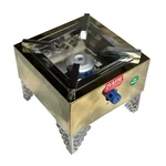 BAPA Premium Quality Gold finish Stainless Steel Gas Bhatti