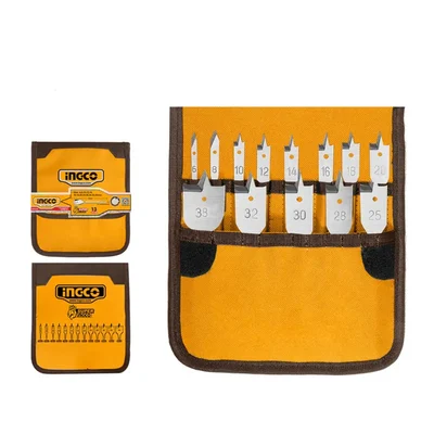 INGCO 13 Pcs (6 mm to 38 mm) Flat Wood Drill Bits Set (AKD41301)