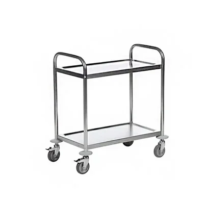 Vinayak Machines Premium Quality 2 Tier Stainless Steel Service/Bar Trolley on Wheels