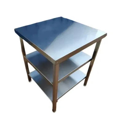 Vinayak Machines Premium Quality 24x24x34 Inch Stainless Steel Table With 3 Shelf