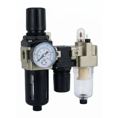 Premium Quality 10-Bar FRL Air Preparation Unit with Pressure Gauge & Metal Guard 