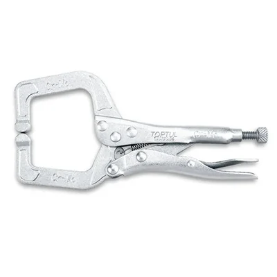 Premium Quality 6" CR-MO C-Clamp Locking Pliers, Standard Tip For Angle Iron Welding Setup, Model DAAU1A06