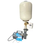 Heavy Duty 0.5Hp 1Ph Copper Winding Water Pressure Booster Pump With 8L Tank, 38m Head for 2 Bathrooms- 1 Year Warranty