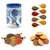 High Quality Printed Plastic Storage Jar Set 500ml 750ml 1000ml (Pack of 10)