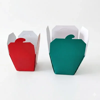 Premium 750ml Designer Chinese Noodle Boxes | Disposable Food Takeaway Packaging