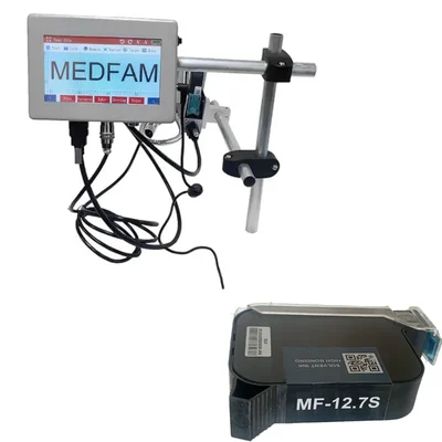 MF-201 Online TIJ Inkjet Printer with 12.7S Fast-Drying Solvent Base Cartridge for Automated Conveyor Packaging Lines