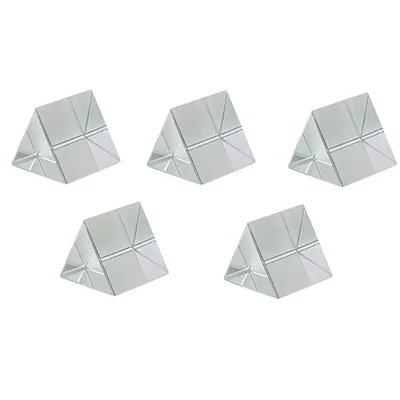 SBT Instruments 5pcs Glass Prism 50x50x50 mm for DIY Prism, Science Experiments