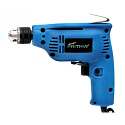 Prithvi 6.5mm Mini Handy Electric Drill 400 W, 4500 RPM for Wall, Metal and Wood Drilling at Home (P106)