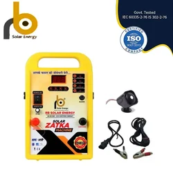 RB Solar 8 KV Programmable Model Solar Zatka Machine to Cover 25 Acre Area with Inbuilt Battery Storage