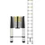 ProHome 3.8 meter (12.5 feet) Multi-Purpose Extendable Aluminum Telescopic Ladder - 5 Years Warranty