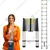 ProHome 3.8 meter (12.5 feet) Multi-Purpose Extendable Aluminum Telescopic Ladder - 5 Years Warranty