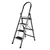 ProHome 4 Step Vetro Foldable Steel Ladder Grey Colour, 150kg Capacity with Anti Slip Shoe Steel Ladder (With Platform) - 5 Years Warranty