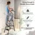 ProHome 4 Step Vetro Foldable Steel Ladder Grey Colour, 150kg Capacity with Anti Slip Shoe Steel Ladder (With Platform) - 5 Years Warranty