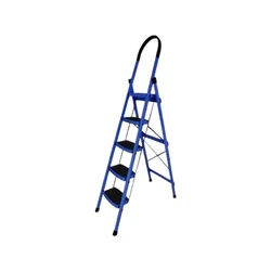 ProHome 5 Step Vetro Foldable Steel Ladder, 150kg Capacity with Anti Slip Shoe Steel Ladder (With Platform) - 5 Years Warranty