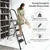 ProHome 5 Step Vetro Foldable Steel Ladder Grey Colour, 150kg Capacity with Anti Slip Shoe Steel Ladder (With Platform) - 5 Years Warranty