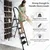 ProHome 6 Step Vetro Foldable Steel Ladder Grey Colour, 150kg Capacity with Anti Slip Shoe Steel Ladder (With Platform) - 5 Years Warranty