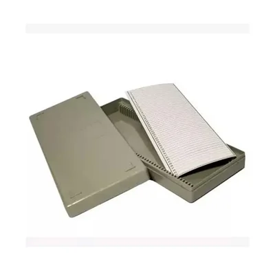 COMETEK Durable Microscope Slide Storage Box | Holds 50 Slides (75mm x 25mm) with Index for Lab Use