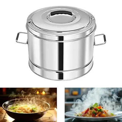 SINTAGE Stainless Steel Puff Insulated Air Tight Hot Pot with Lid (15 Liter)