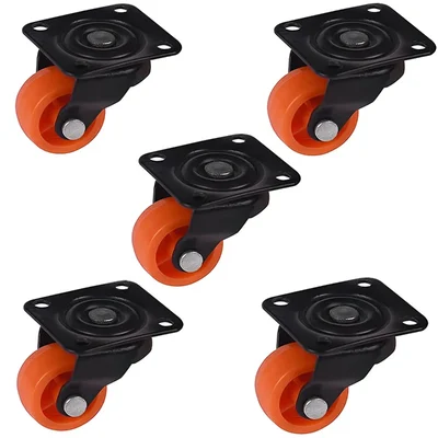U Star (U-17) 80 KG Load Capacity Plate Type Castor Wheel (Pack of 5)