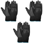 Gravitech Pair of 3 PU Palm Coated Cut Level Safety Hand Gloves Silicon Free, GI-HS-10