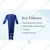 SS BENGALY 280 GSM Royal Blue Safety Boiler Suit Coverall - 100% Cotton, 2" Reflectors, Quality Zipper, 7 Pockets(Size-S)