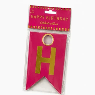Pack of 10, 20, 50, 70, 100 Purple Happy Birthday Paper Plastic Bunting Banner Decoration Hanging Pennant Garland Party Decor Craft(Pack-10 pcs)