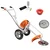 Heavy Duty Trolley Type Grass Cutter with Powerful 2 Stroke 52CC Engine For Grass & Weed Cutting