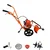 GRAMSTRONG Trolley Type Premium Grass Cutter, 2 Stroke 52CC With Round Tiller Attachment