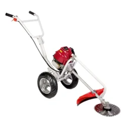 BSC Power BSC-PM-350, 35.8CC 4-Stroke Trolley Brush Cutter | Wheeled Push Type Grass Cutter for Garden & Agriculture