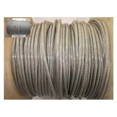 Premium Quality 2 + 2mm PVC-Coated Mild Steel Wire Rope, Grade-MS 1770(Wire Rope Length-50 meter)