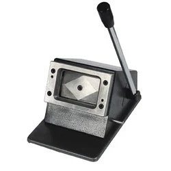 Dotpot Heavy Duty 85.6 X 54 mm Punching Size PVC ID Card Die Cutter Full Metal Body Round Corner 