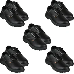 Heavy Duty Pack of 5, 10, 25 PVC Sole, Steel Toe, Labour Safety Shoe For Industrial Uses(Pack-5 pairs,Size-6)