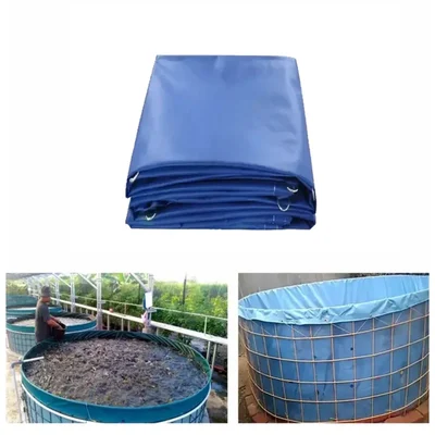 ZN GLOBAL 1000 GSM Round Tarpaulin Sheet for Aqua Farming(Size-6 Meter Dia,Capacity-30000 L)