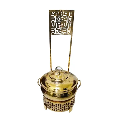 Premium Quality PVD Gold Taj 6L Chafing Dish with Heating Element for Commercial Kitchen Buffet