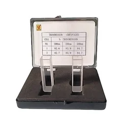 Set of 2 pcs 10 mm Quartz Cuvettes with 3.5 ml Volume for Visible & UV/VIS Spectrophotometer
