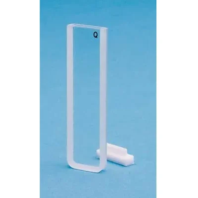Set of 2 Pair 1 mm Micro Quartz Cuvette White Wall with Lid With 0.35 ml Volume for Spectrophotometer as per Quality Standards